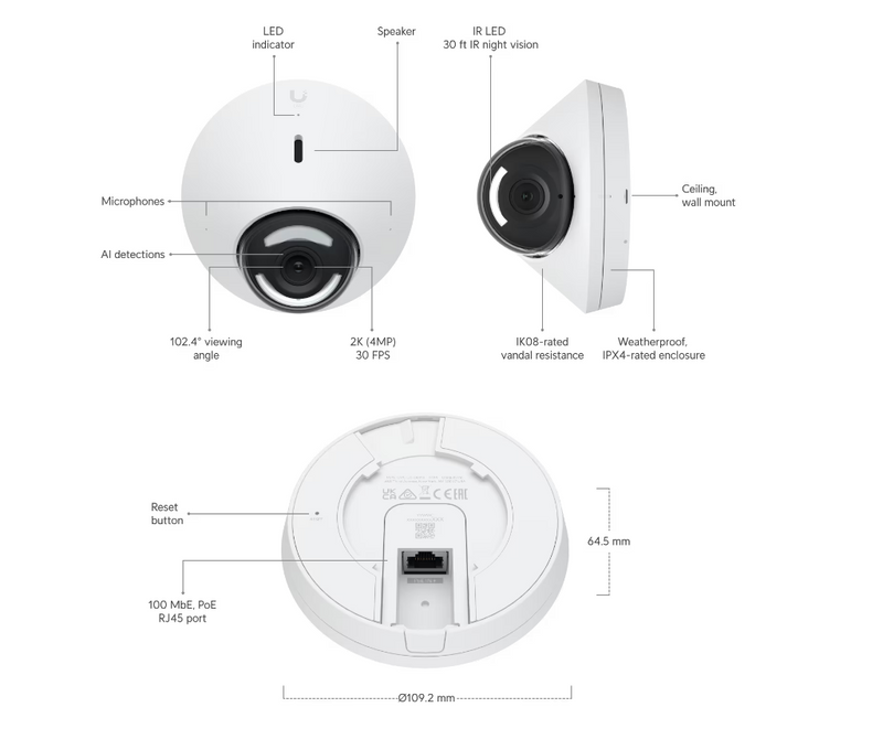 Ubiquiti UniFi G5 Dome Camera (UVC-G5-Dome)