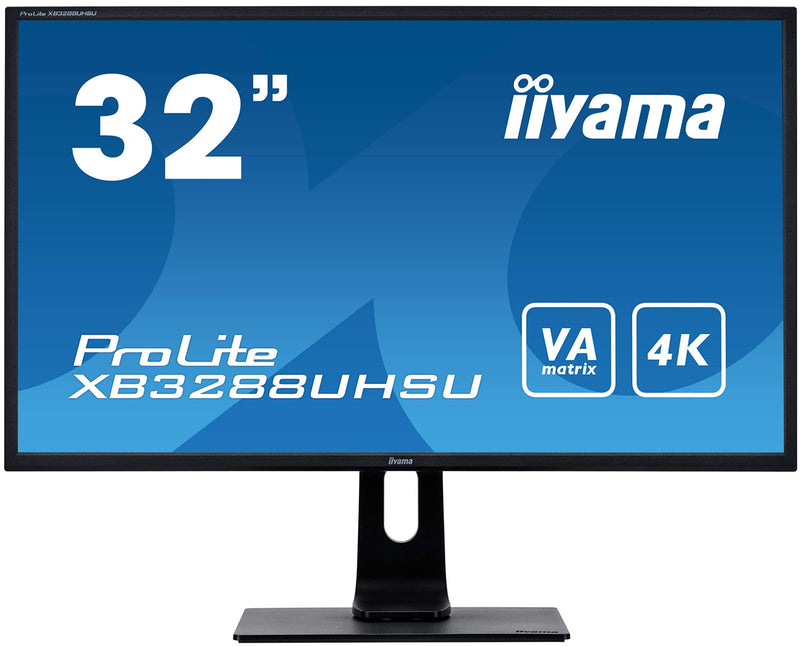 iiyama ProLite XB3288UHSU-B1 LED display 80 cm (31.5") 3840 x 2160 pixel 4K Ultra HD Sort