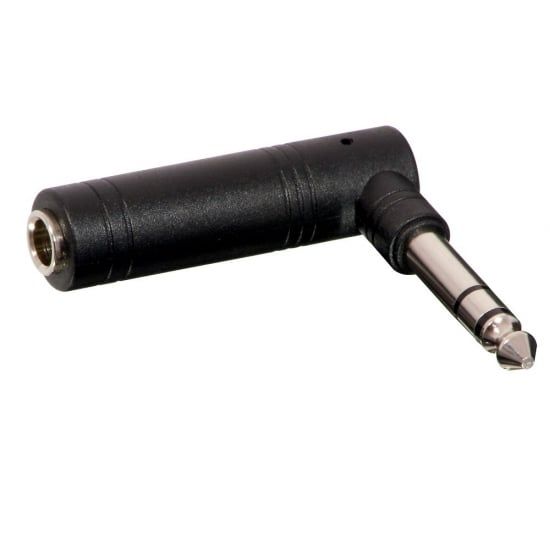 Right Angled 6.3mm Stereo Adapter