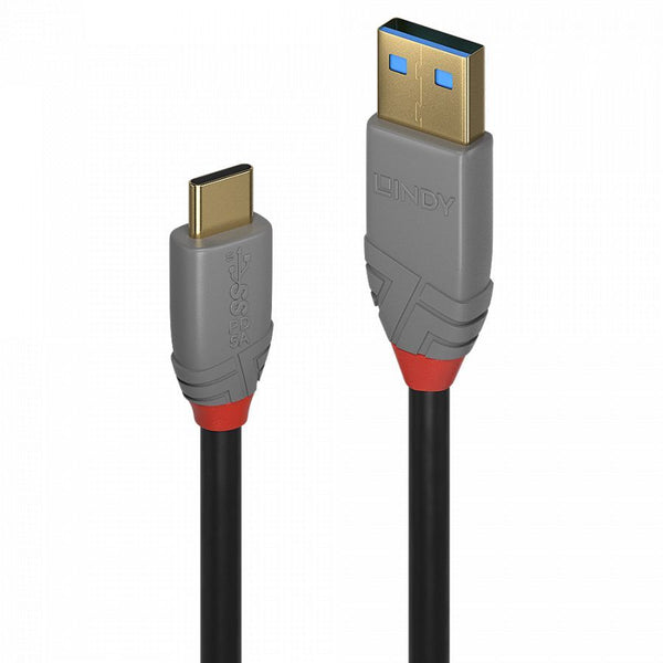 1m USB 3.1 Type A to C Cable, 5A PD, Anthra Line