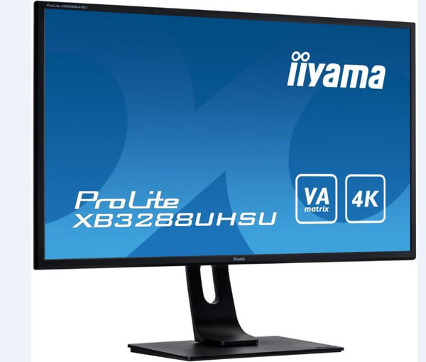 iiyama ProLite XB3288UHSU-B1 LED display 80 cm (31.5") 3840 x 2160 pixel 4K Ultra HD Sort