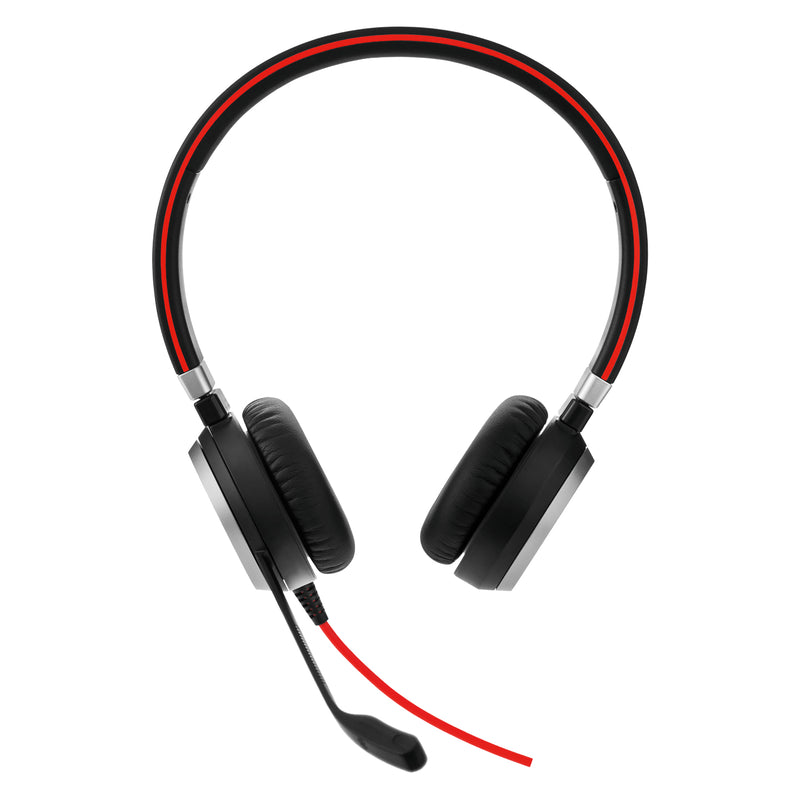 Jabra Evolve 40 UC Stereo Headset LedningsfÃ¸rt Kontor/Callcenter Sort