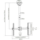 Techly Teleskop 37-70" Telescopic Ceiling Long Support LED TV LCD