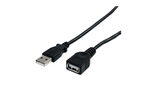 USB forlænger kabel A/A 3 meter USB 2.0, Sort