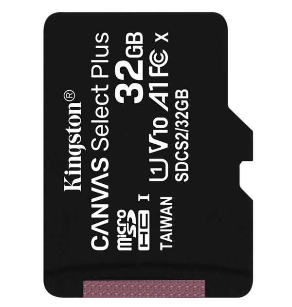 32GB Kingston Canvas Select Plus MicroSDHC 100MB/s uden adapter