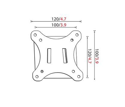 Vesa beslag fladt 100x100