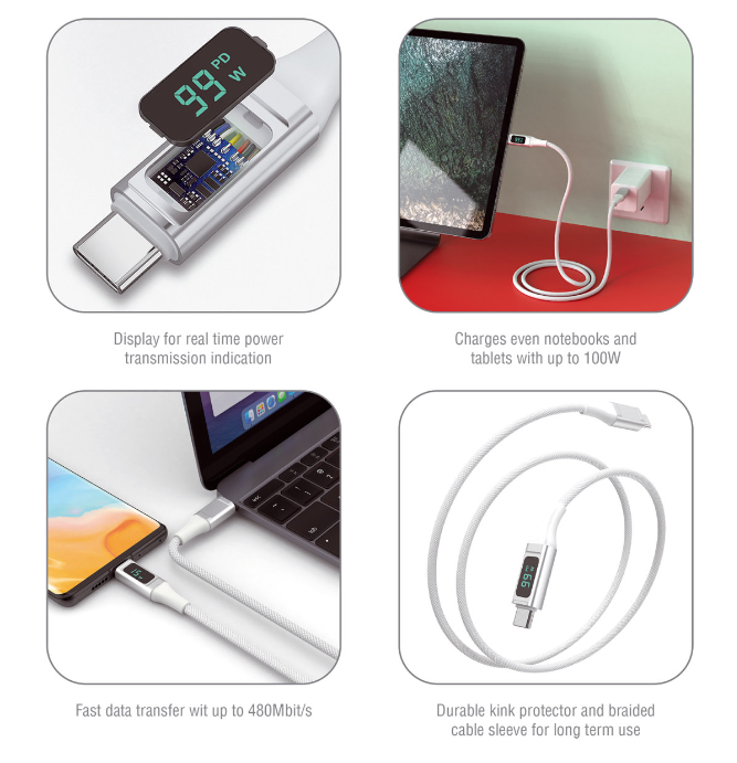 4smarts DigitCord - USB-kabel - 24 pin USB-C