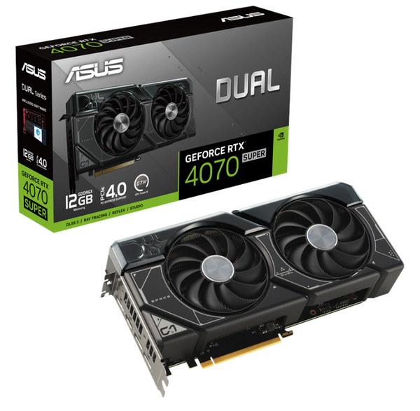 ASUS DUAL GeForce RTX 4070 SUPER, 12GB GDDR6X