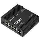 Industrial grade switch from Teltonika Networks with eight Gigabit Ethernet and two SFP ports.