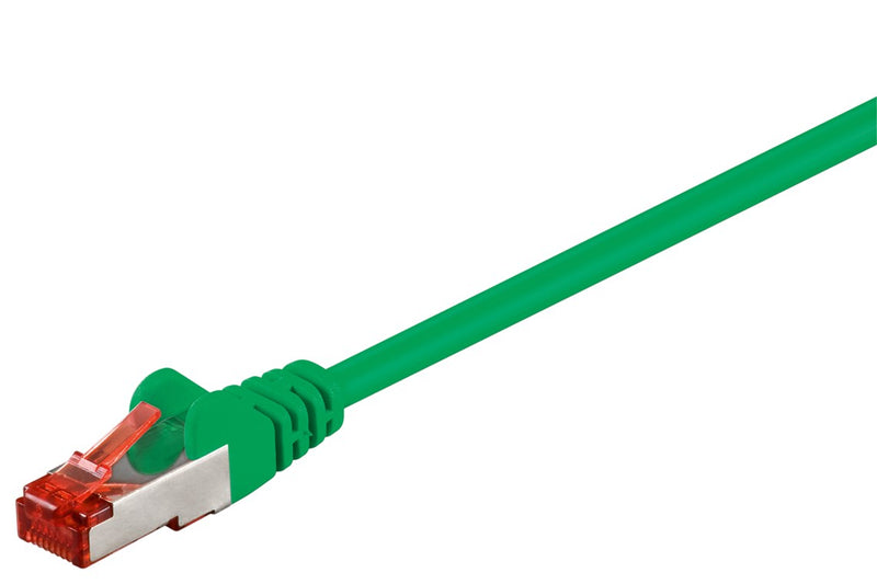 Patch kabel, S/FTP CAT6, 0,25 m, grøn