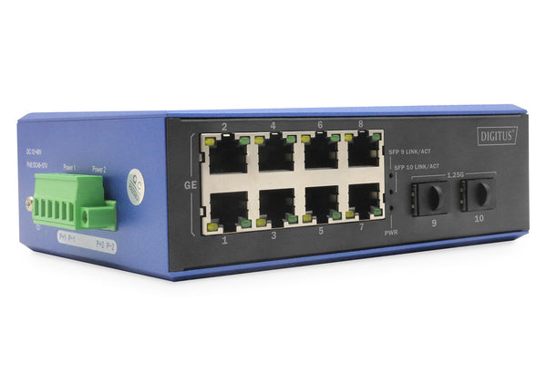 DIGITUS Switch 8 +2-Port Gigabit  Ethernet oE SC 20 km