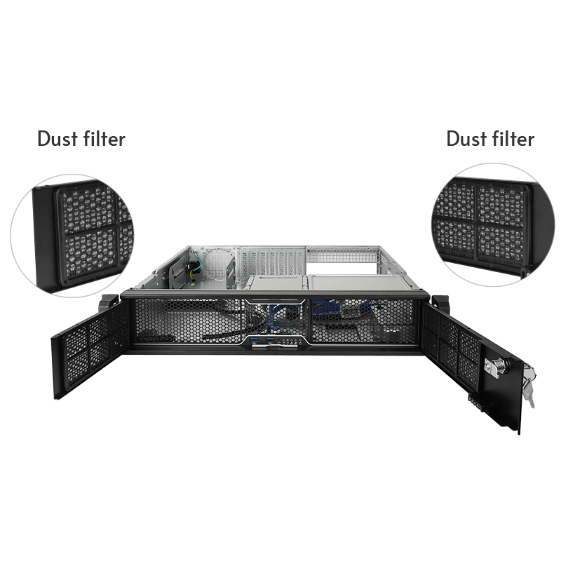 Chieftec 19" 2U Rackkabinet uden PSU