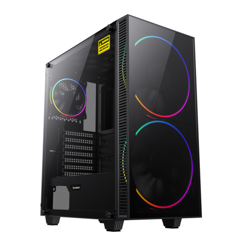 Gamemax Black Hole kabinet,ATX Sort Glas