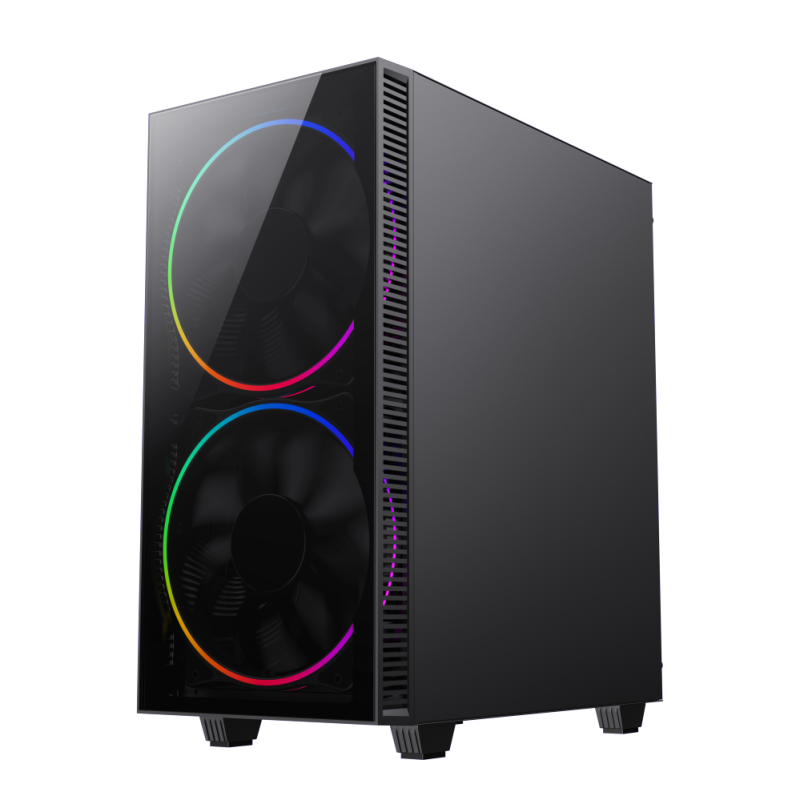 Gamemax Black Hole kabinet,ATX Sort Glas