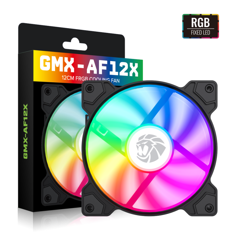 Gamemax kabinetblÃ¦ser 120mm FRGB 3 pin Molex