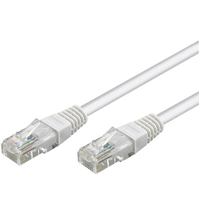 Patch kabel, UTP CAT5E, hvid, 0,5 m
