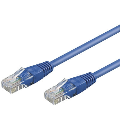 Patch kabel, UTP CAT5E, blå, 0,5 m