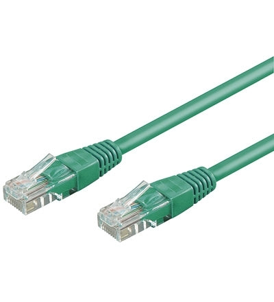 Patch kabel, UTP CAT5E, grøn, 0,25 m