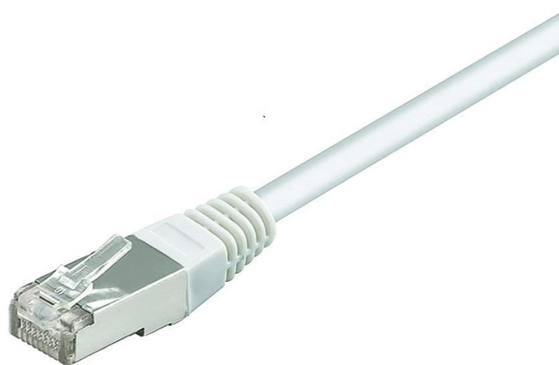 Patch kabel, F/UTP CAT5E, 0,25 m hvid