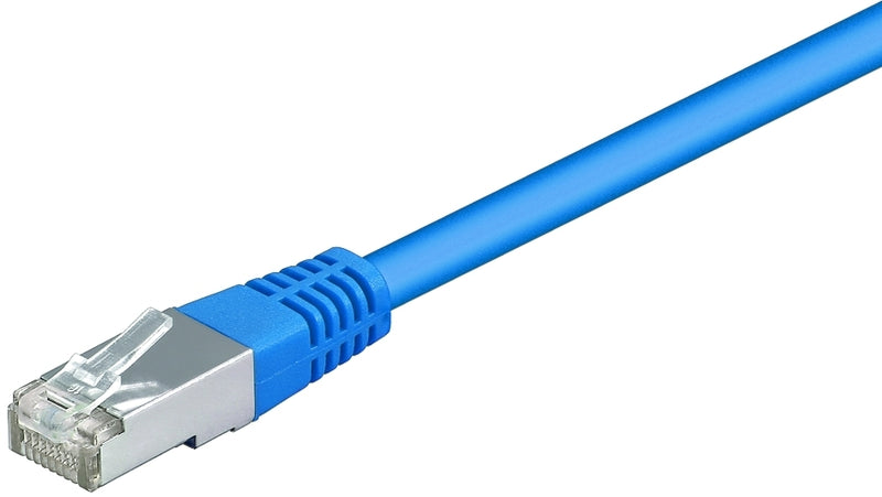 Patch kabel, F/UTP CAT5E, 1 m blå