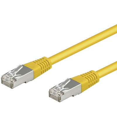 Patch kabel, F/UTP CAT5E, 0,5 m gul