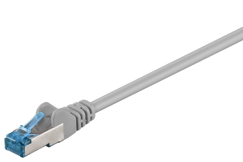 Patch kabel, S/FTP CAT6A, 0,5 m, grå
