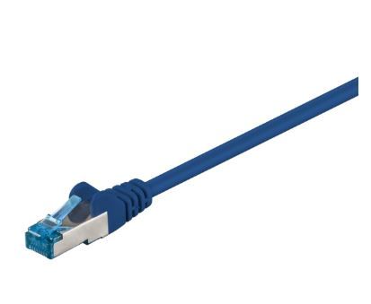 Patch kabel, S/FTP CAT6A, 0,25 m, Blå
