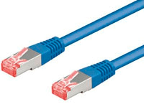 Patch kabel, S/FTP CAT6, 0,5 m, Blå