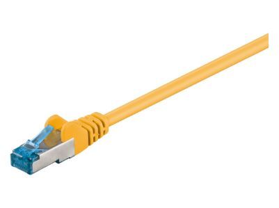 Patch kabel, S/FTP CAT6A, 0,5 m, Gul
