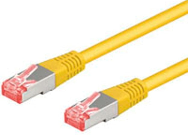 Patch kabel, S/FTP CAT6, 0,5 m, Gul