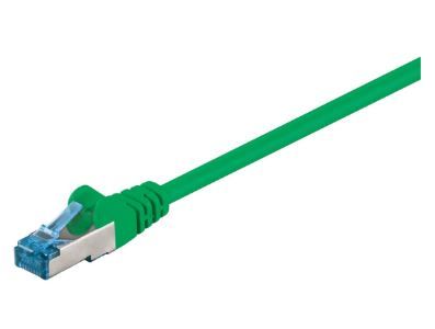 Patch kabel, S/FTP CAT6A, 0,5 m, grøn