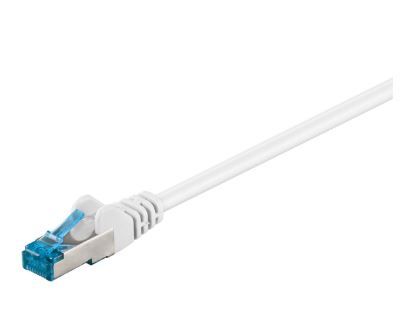 Patch kabel, S/FTP CAT6A, 0.5 m, hvid