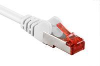 Patch kabel, S/FTP CAT6, 1 m, hvid