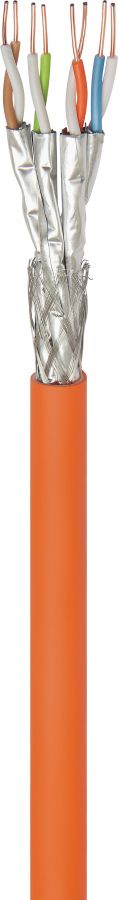 Round kabel, S/FTP CAT7-PIMF, 100m, Orange, Bulk