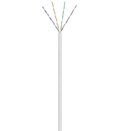 Patch kabel (blød), UTP CAT5E, grå, 100 m på spole, CCA