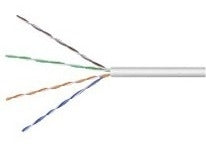 Patch kabel (blød), UTP CAT5E, grå, 305 m karton, CCA