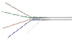 Patch kabel (blød), F/UTP CAT5E, 100 m grå på spole, CCA