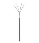 Patch kabel (blød), F/UTP CAT5E, 100 m rød på spole, CCA