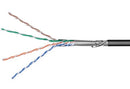 Installationskabel (stiv) SF/UTP CAT5e, 100 m, sort udendørs