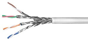 Patch kabel (blød), S/FTP CAT6, 100 m på spole, CCA