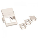 Dataudtag 2xkeystone 50x75 mm stikkontakt hvid type c