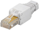 Intellinet RJ45 Modular Plug, Toolless Connector, Cat5/5e/6, 22-26 AWG Solid and Stranded UTP Ca...