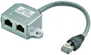 Goobay 68909 Cable Splitter, Y-Adapter, Grey