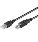 USB2 forb. kabel, A-han/B-han, sort, 1,8 m
