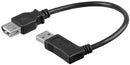 USB2 forl. kabel, A-han/A-hun, 15cm