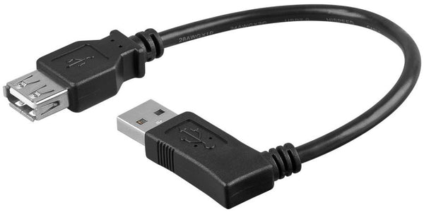 USB2 forl. kabel, A-han/A-hun, 15cm