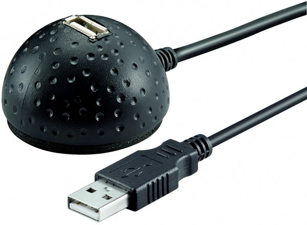 USB2 forlængerkabel med magnetfod, 1,5 m