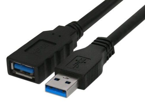 USB2 forl. kabel, A-han/A-hun, SORT, 0,30m