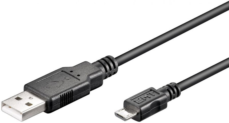 USB2 kabel, A han/Micro B han, sort, 1,00 m