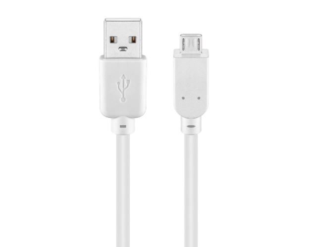 USB2 kabel, A han/Micro B han, HVID, 3 m